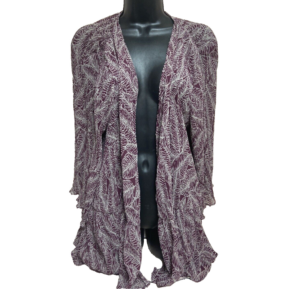 Wishlist Apparel Open Front Duster Cardigan Size S/M Women's New NWT Mauve Sheer